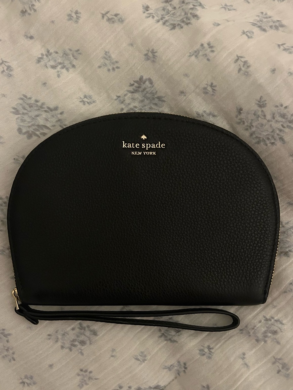 kate spade Black Pebbled Leather Wristlet